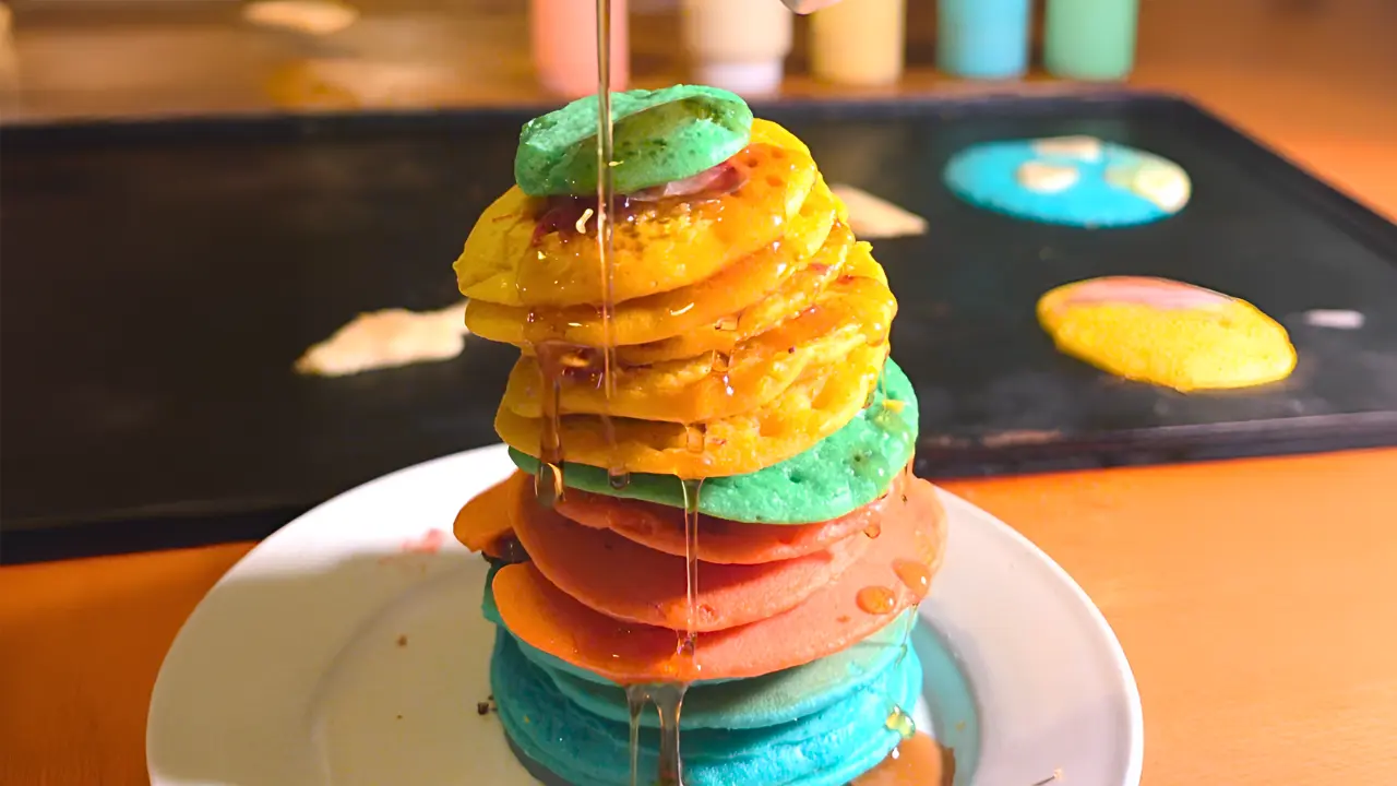 A tableside griddle with fresh pancakes in Central Florida